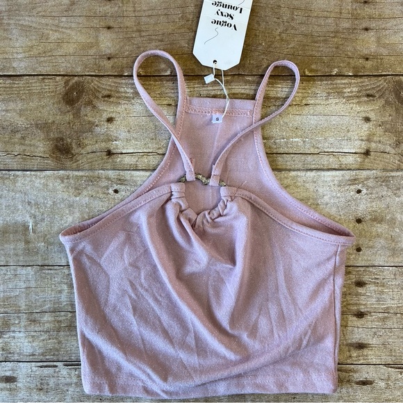 Vogue Sexy Lounge Small Womens Top Light Pink - Picture 4 of 7
